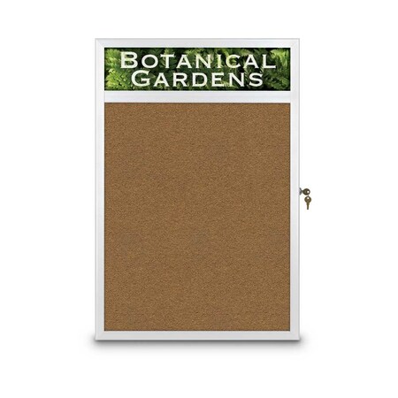 United Visual Products Open Faced Traditional Rounded Corkboard UV644ARC-BLACK-ULTMAR